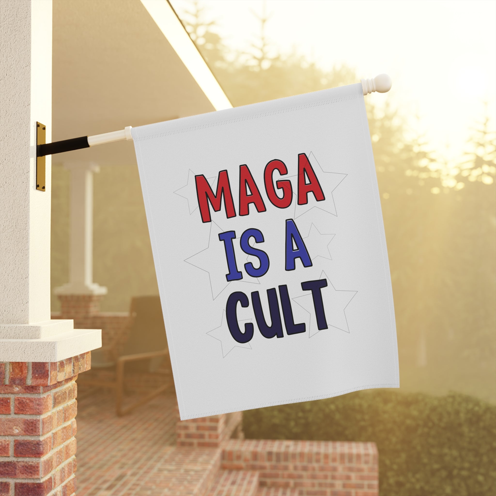 Garden Flag — "MAGA Is A Cult" Political Yard Banner